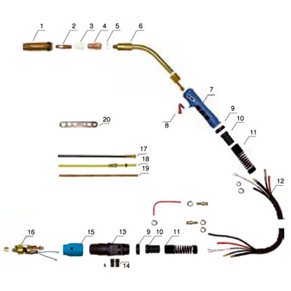 VGA 600 600 Amper Gazaltı (MIG/MAG) Kaynak Torcu