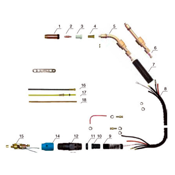 VGA 501 Auto 500 Amper Otomasyon Gazaltı (MIG/MAG) Kaynak Torcu
