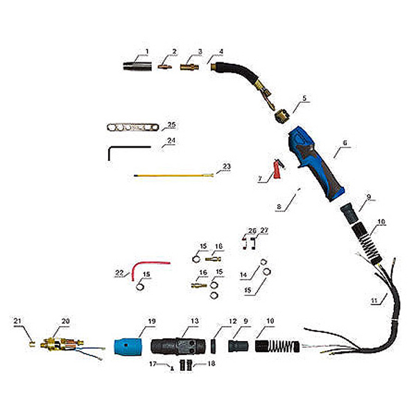 Super MAXI 4000 400 Amper Gazaltı (MIG/MAG) Kaynak Torcu