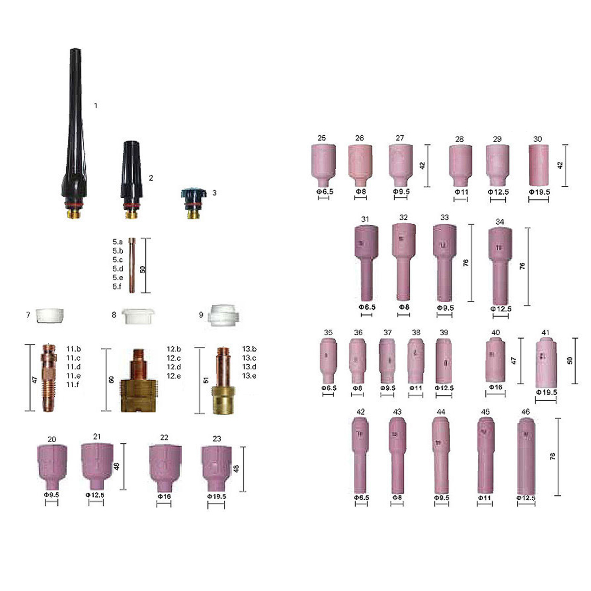 VEG 17/18/26 Torç Sarf Malzemeleri